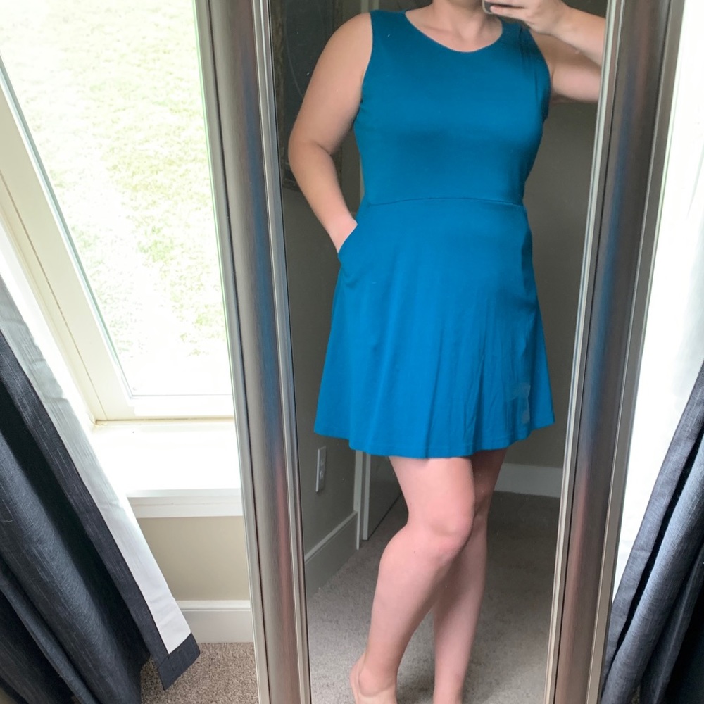 NY & Co. Blue Short Dress w/ Pockets Size XL